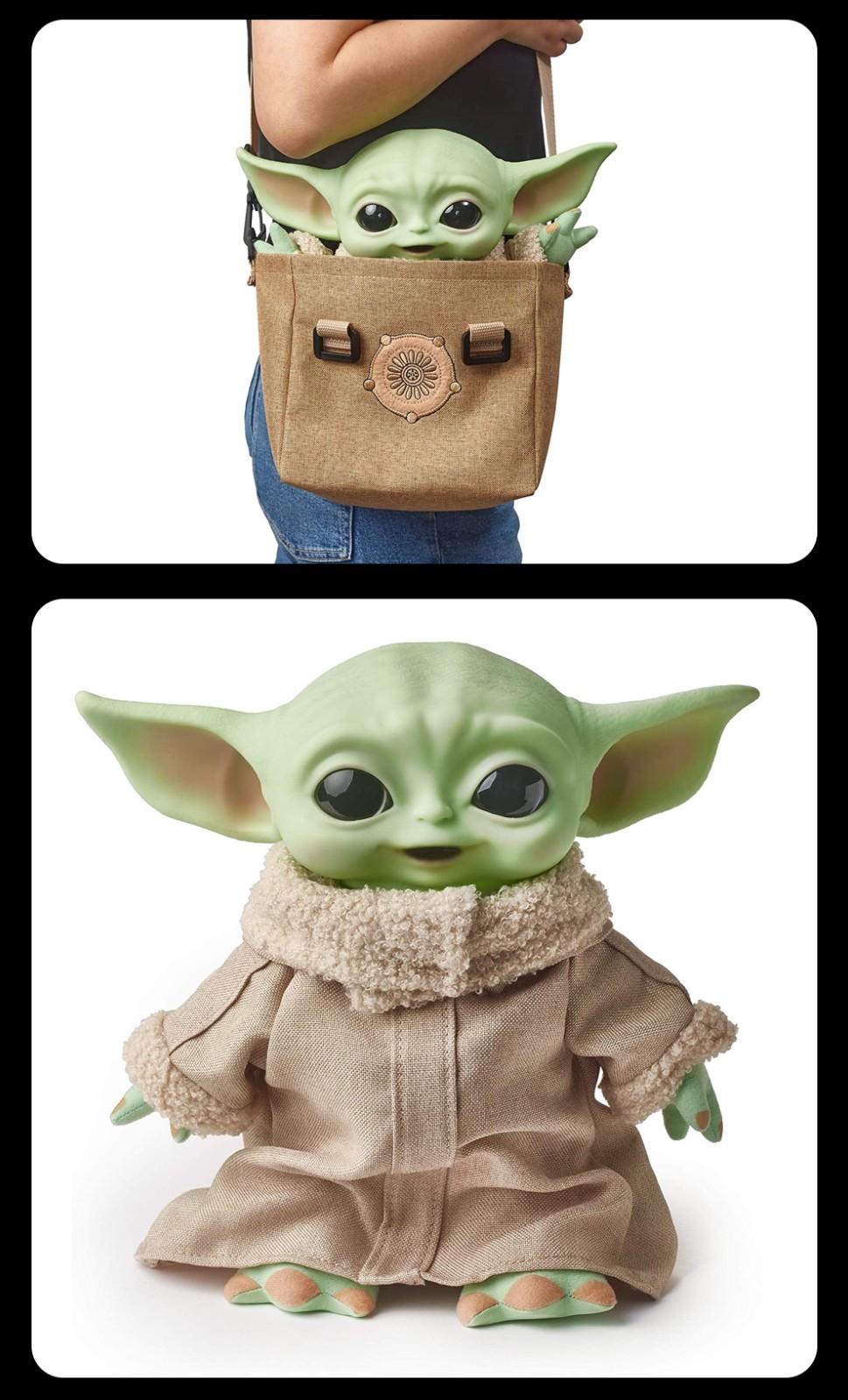 星球大战曼达洛人小尤达宝宝大师手办模型公仔娃娃带背包 【现货】