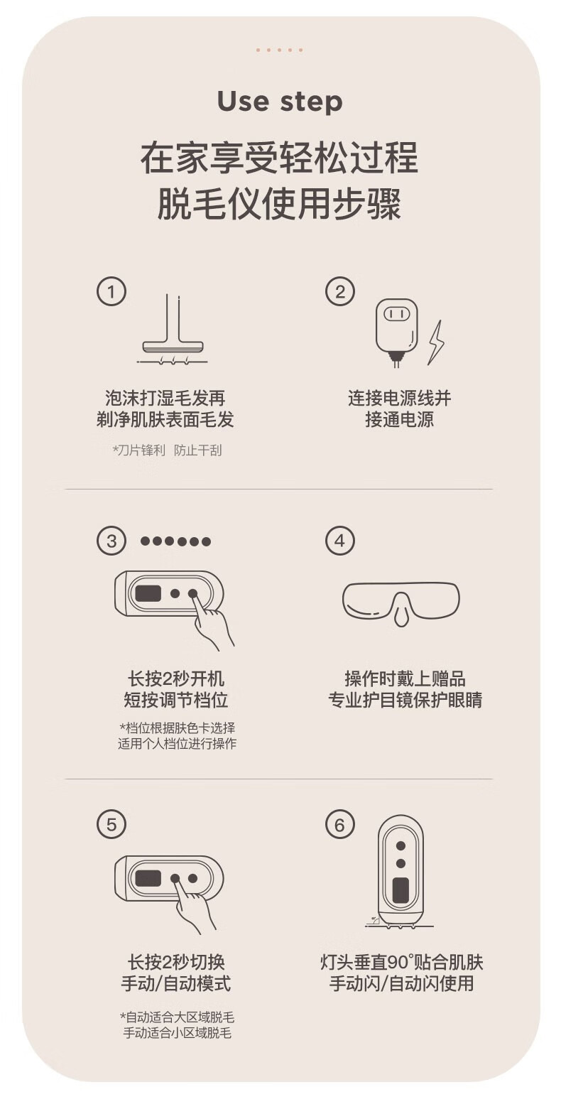 璐瑶脱毛仪冰点激光脱毛器家用无痛刮毛脱毛器神器脸部唇毛全身腋下