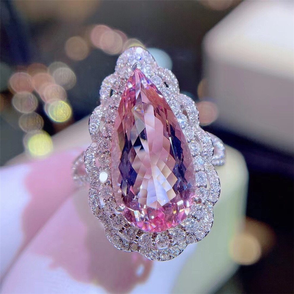墨辰珠宝天然摩根石戒指彩色宝石裸石重量535ct晶体无暇附证书支持