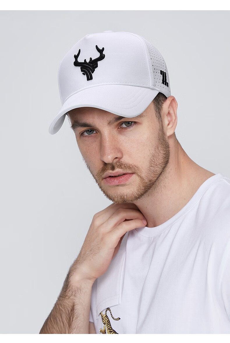 orzuv品牌棒球帽男夏季高顶透气遮阳大头围运动鸭舌帽子黑色l均码5560