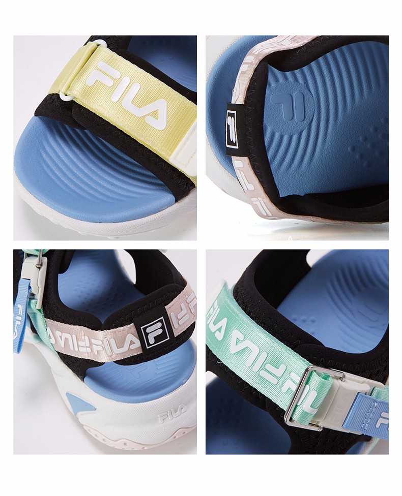 fila斐乐童鞋儿童凉鞋2022夏季新款男女童磁扣沙滩鞋黑色朴雾嫩粉bp33