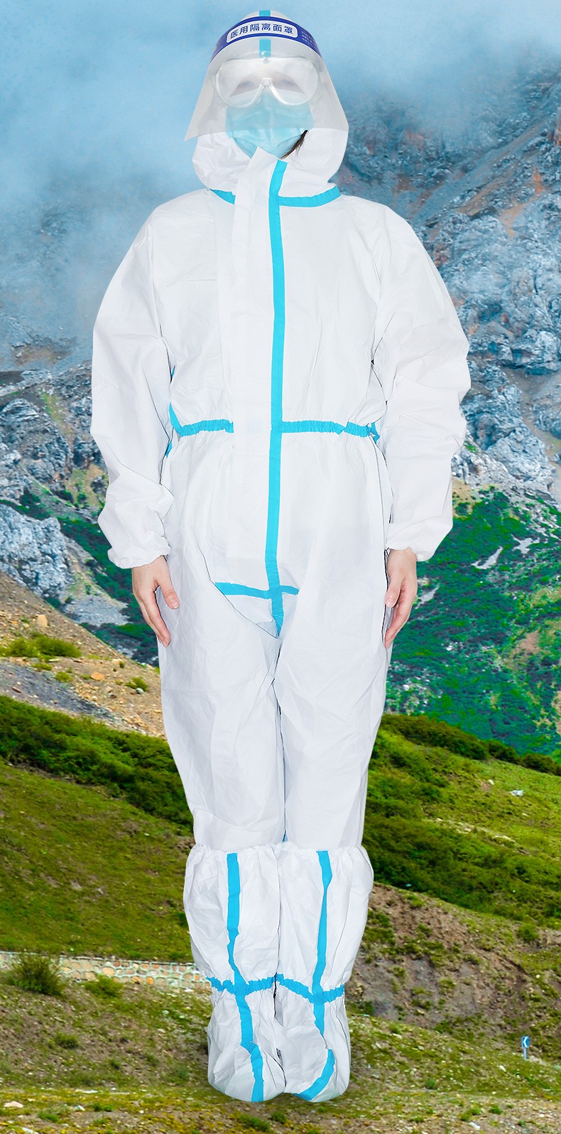 康如源防护服医用一次性防护服全套医用无菌医疗医护人员专用坐飞机