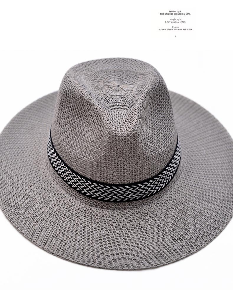 畅印男士夏季凉帽爸爸中老年遮阳帽大檐透气户外休闲农民渔夫干农活草