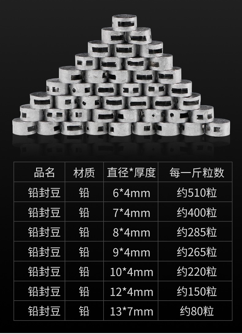 工途gongtu水表电表铅封710mm铅封豆铅封扣压力表防盗锁扣封铅铅封块