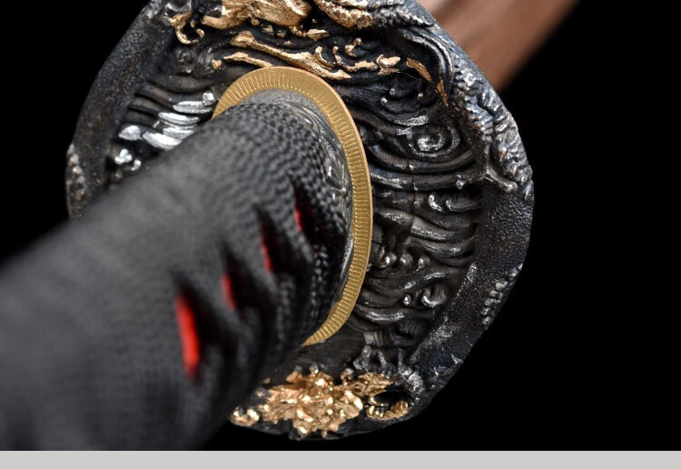 木刀带鞘剑道居合道专业训练日式实木练习表演木剑 未开刃 黑色 花梨