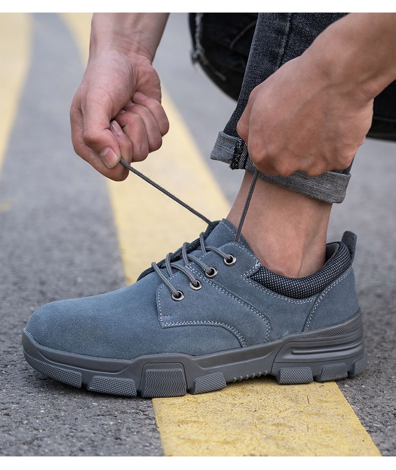 钊洋劳保鞋男透气夏季安全工作鞋钢包头防砸防刺穿轻便牛筋软底焊工鞋