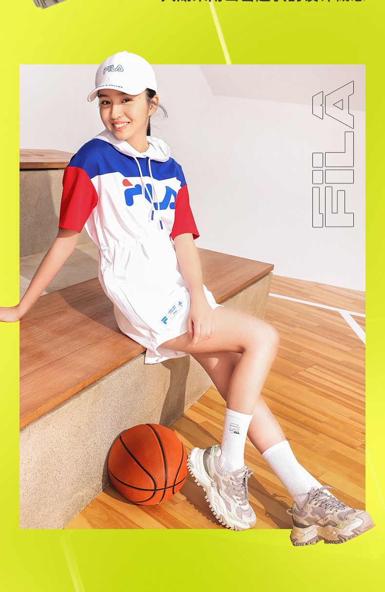 欧阳娜娜明星同款filafusion斐乐潮牌硬糖鞋厚底增高休闲运动跑步鞋