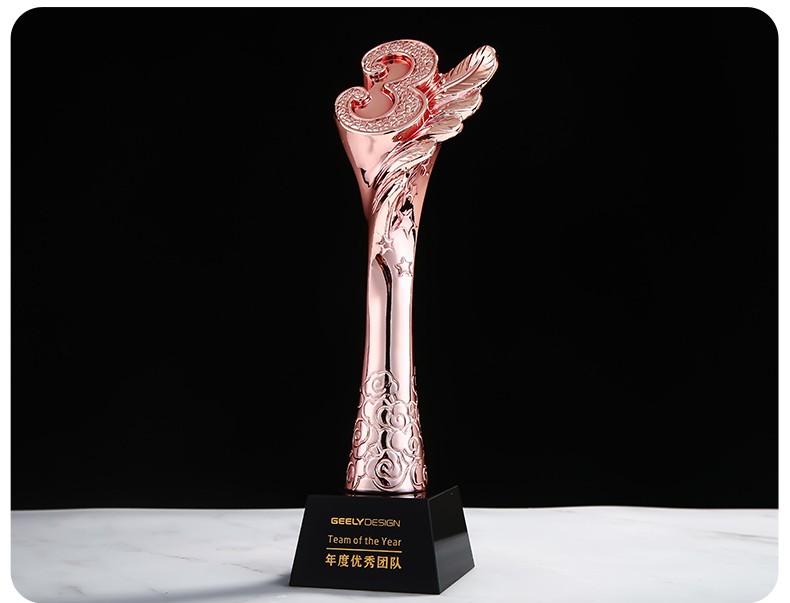 团队冠亚季军奖杯定制业绩123名数字奖杯制作赛事留念比赛奖品纪念品