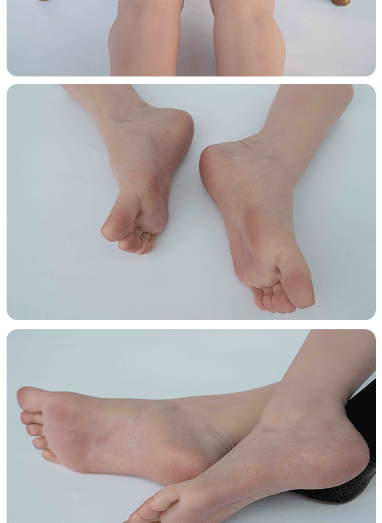 久爱脚模恋美足仿真静脉足模品鉴版铂金硅胶男用自慰