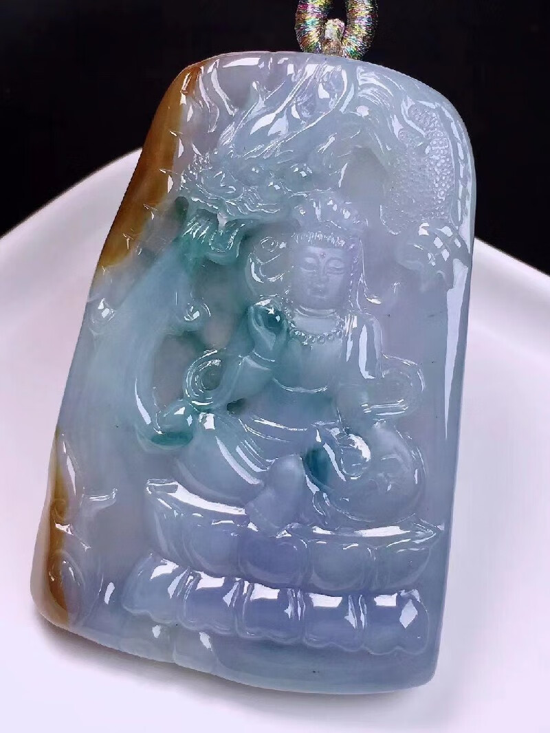 发源地 冰紫神龙护主吊坠 缅甸a货翡翠玉石珠宝首饰送女友送生日礼物