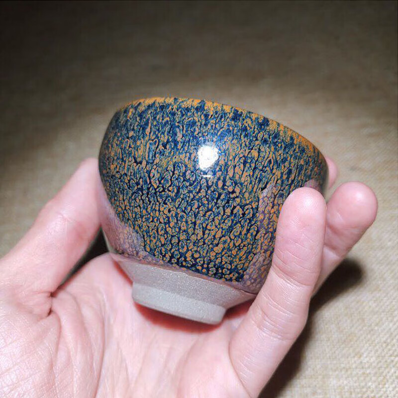 【建盏名称】鹧鸪斑百花 【作者】罗守华 【用途】品茗,自用,收藏