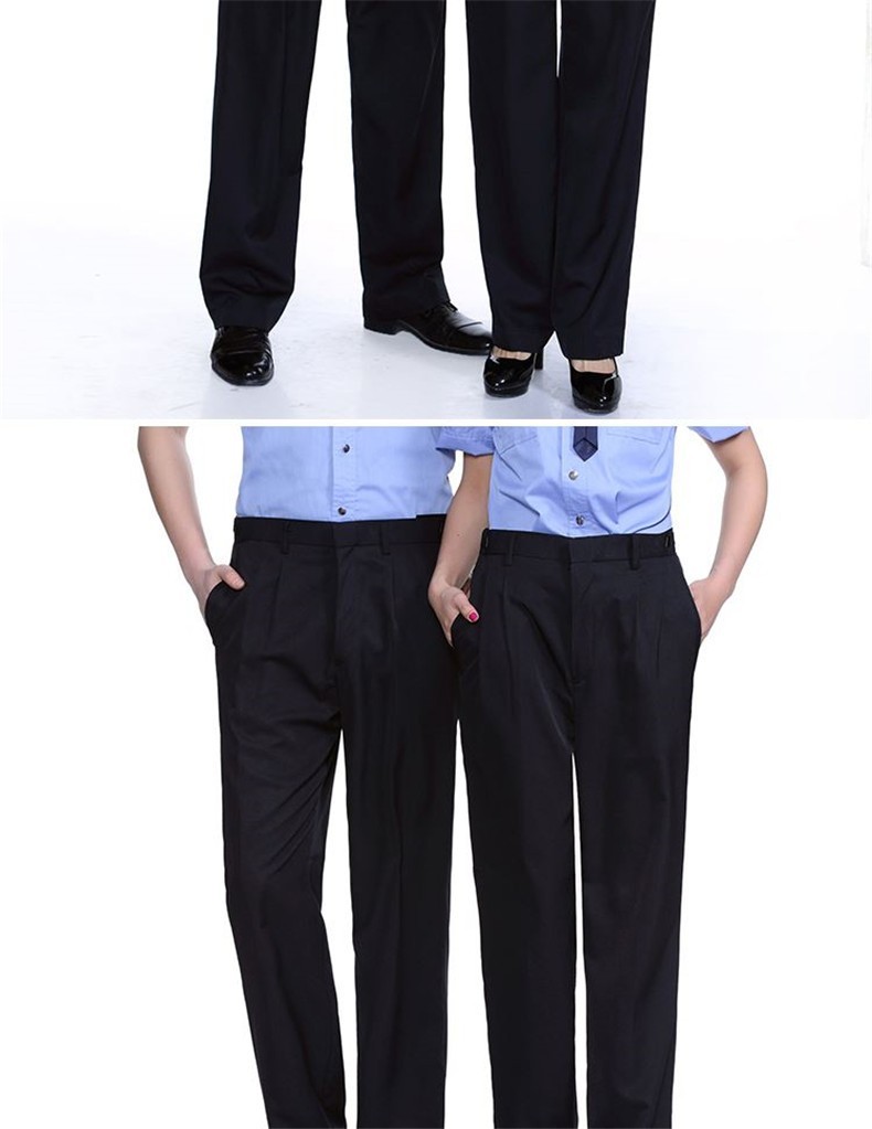 狂七保安西裤警jc执勤裤活腰可调节保安服裤子藏青执勤春秋裤175备注