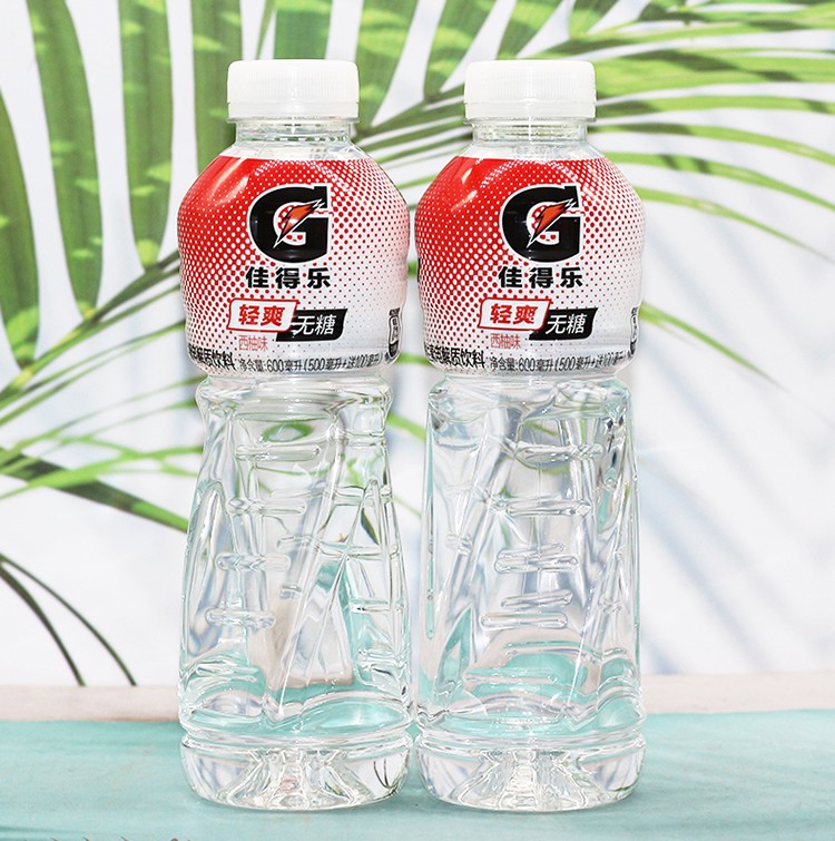 佳得乐无糖维生素电解质饮料轻爽西柚味莓果奇异果味600ml15瓶整箱