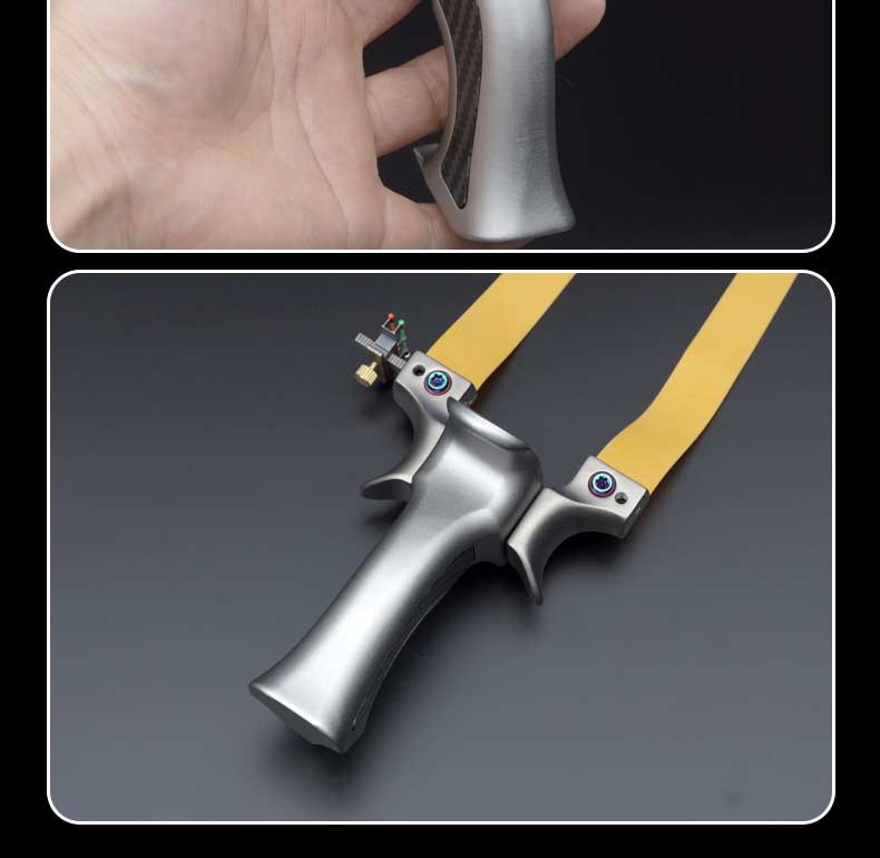 飞鸟弹弓高精准户外弹弓专业竞技比赛快压扁皮筋成人钛合金弹弓强力