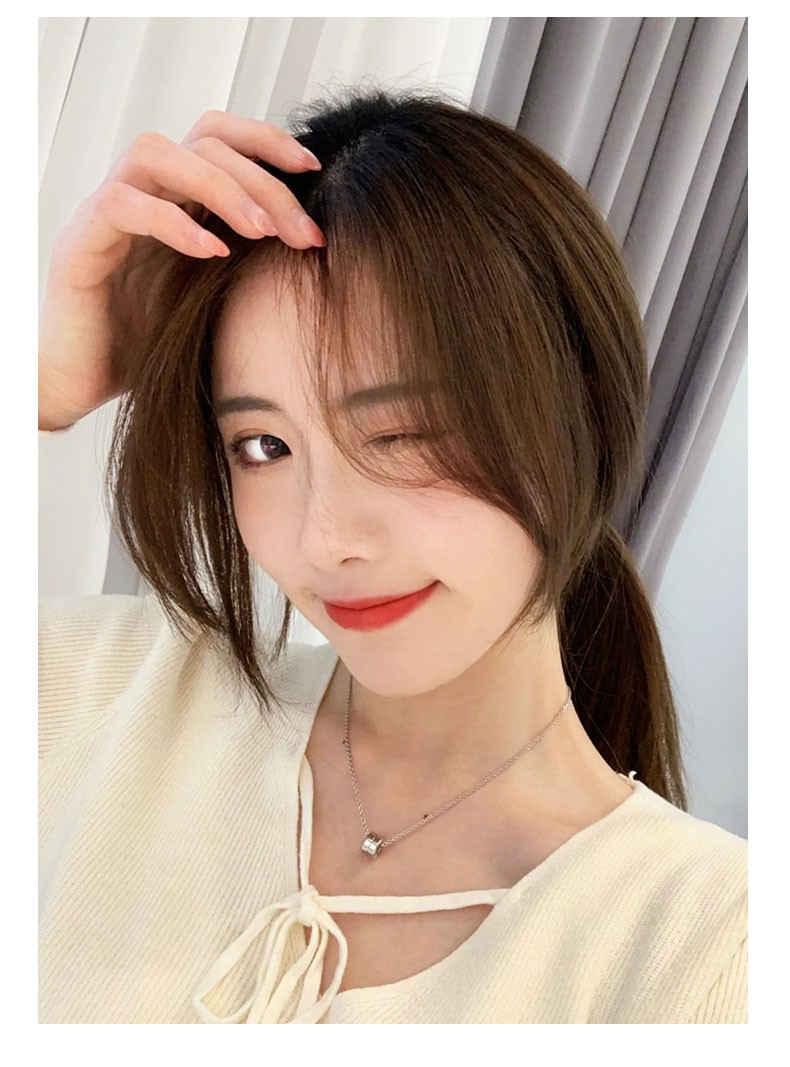瑞纳丝renus八字空气刘海假发女真发贴自然无痕假发片两侧补发网红