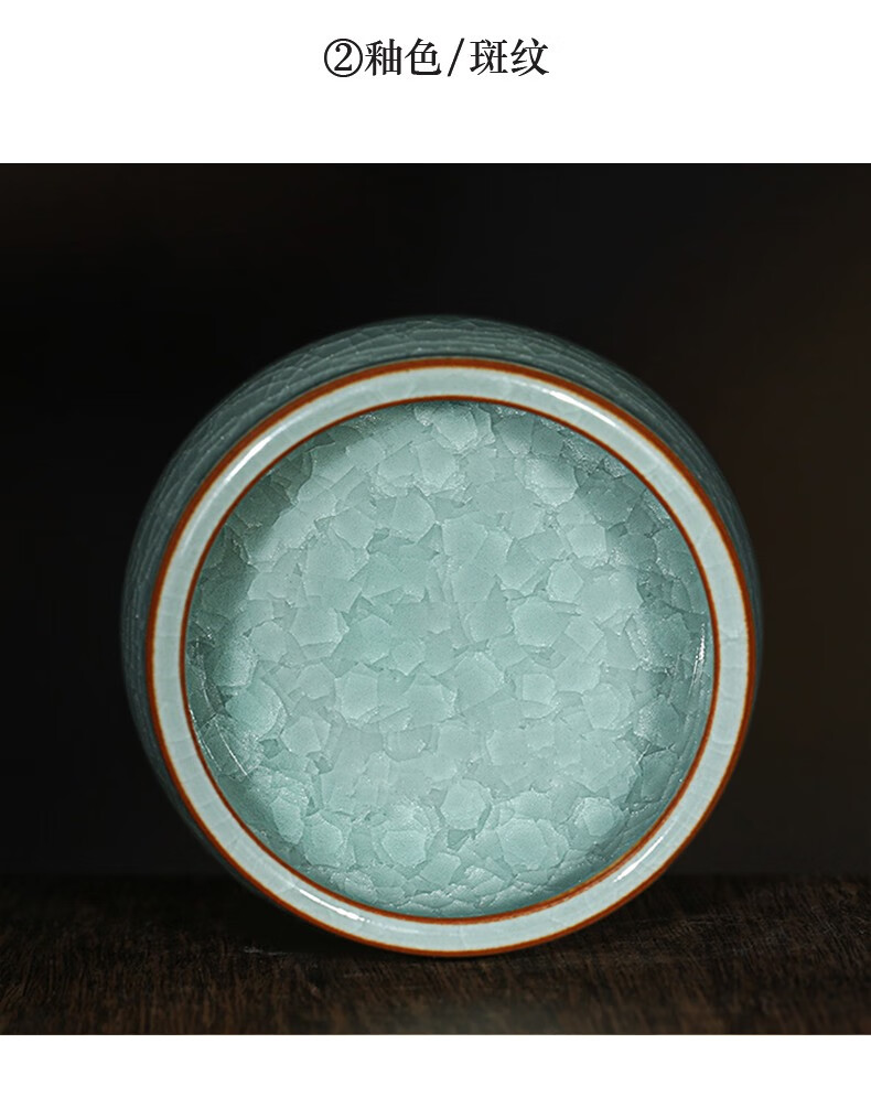 哥窑龙泉青瓷主人杯高端冰裂杯功夫茶杯品茗喝茶杯收藏品冰裂风水缸