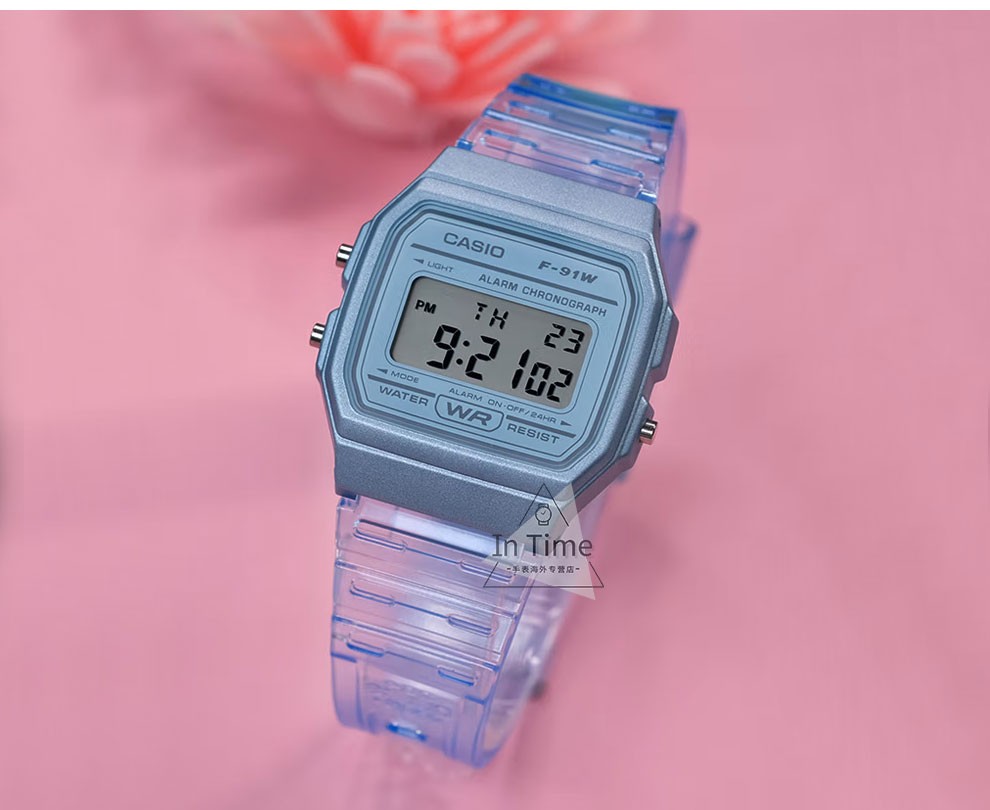 卡西欧(casio)小方表1989复古f91系列学生防水石英表 f-91wm-3a【图片