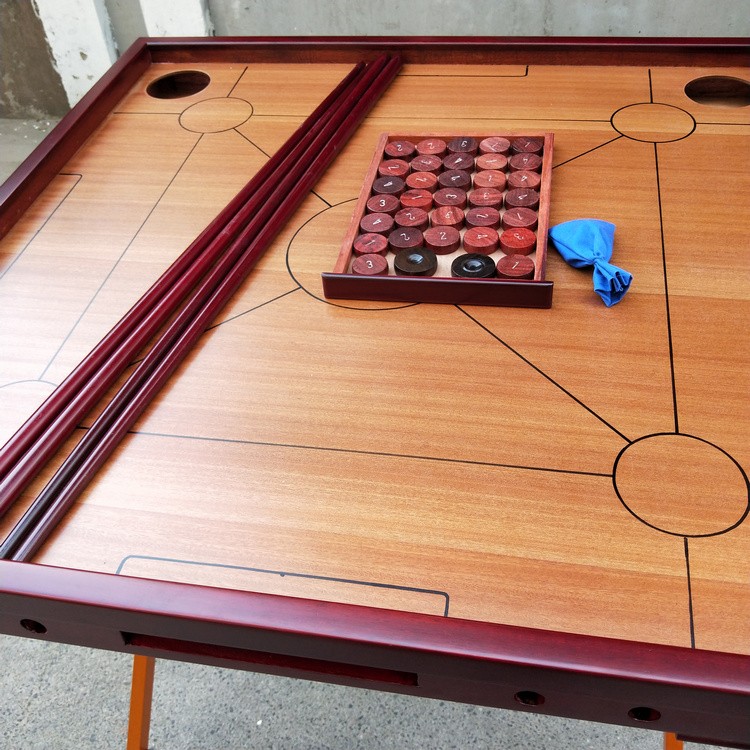 康乐球漆面康乐球台克朗棋球盘厂家直销标准家用台球桌红木款棋子一套