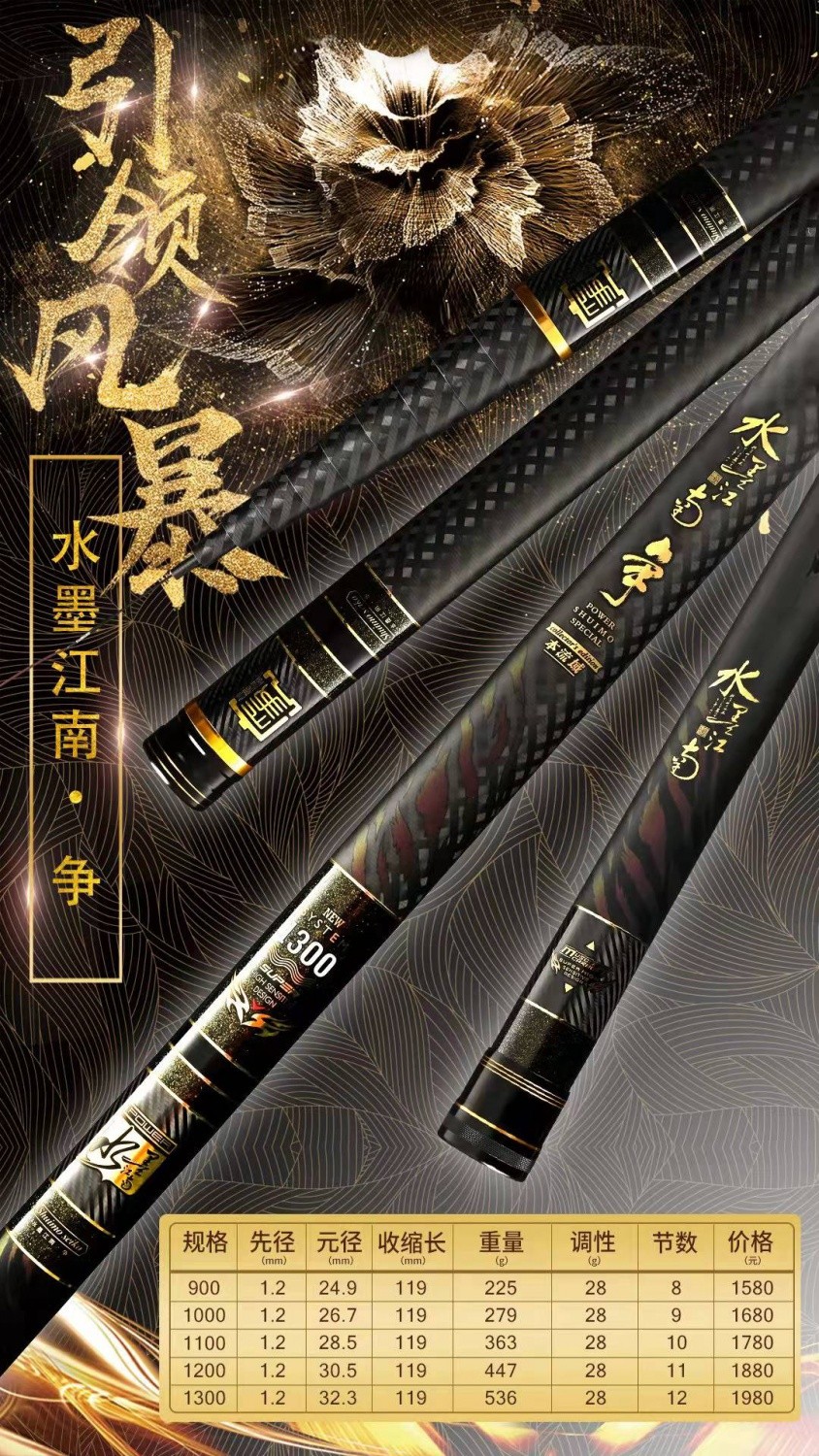 水墨江南鱼竿 争 足长手竿19调长竿高碳炮竿草洞竿湖库大物竿 争11米