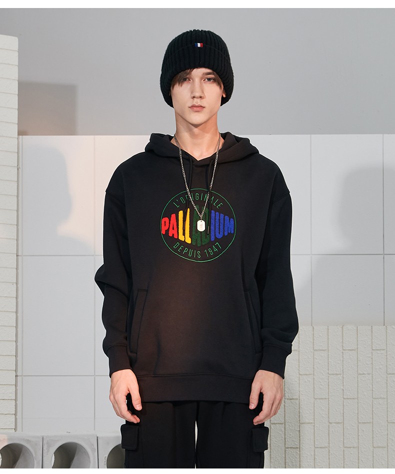 palladium帕拉丁秋冬男女卫衣针织套头帽衫连帽卫衣百搭时尚图案长袖