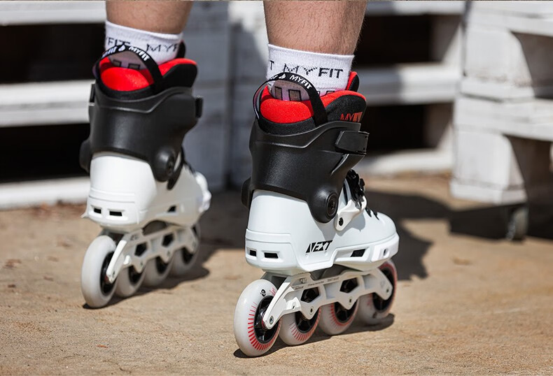 powerslide宝狮莱next白色三点式全能街区休闲平花男女成人轮滑鞋 白