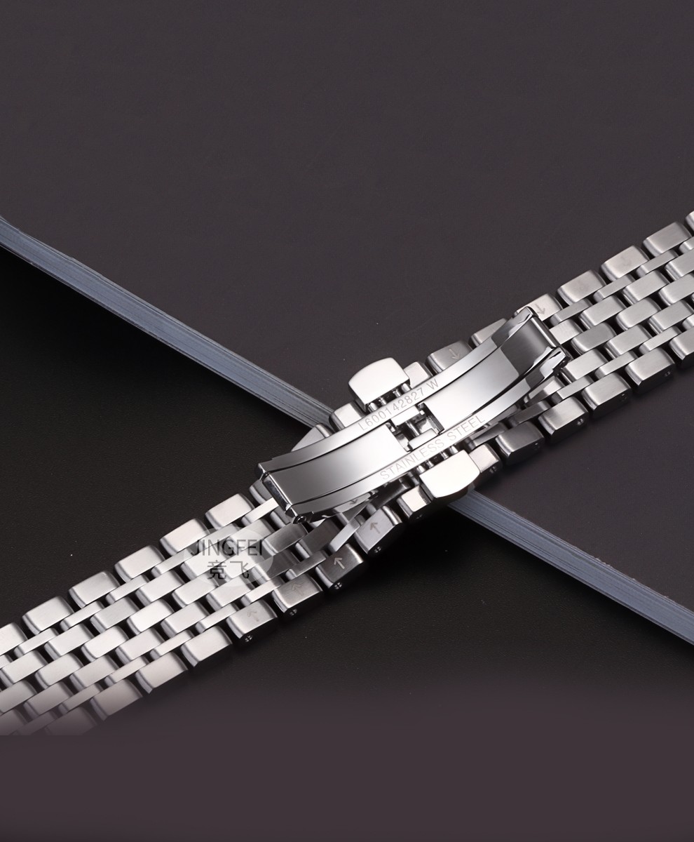 金属表链适用于浪琴博雅系列钢表带l48094l4810手表带男士不锈钢精钢