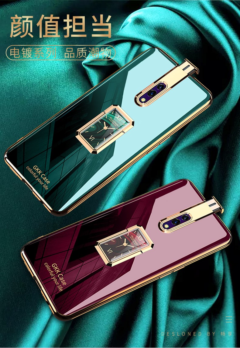 醉米oppok3手机壳oppok3保护套升降镜头全包防摔软壳男款新潮时钟支架