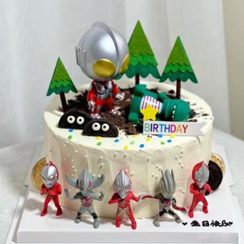 芳茗萃新鲜儿童生日蛋糕奥特曼系列玩偶创意卡通送男孩女孩情景蛋糕