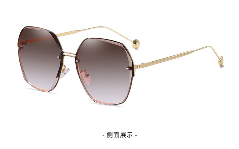 皓顿hautton遮光太阳镜女圆脸墨镜女韩版潮防强光眼镜大脸墨镜金框