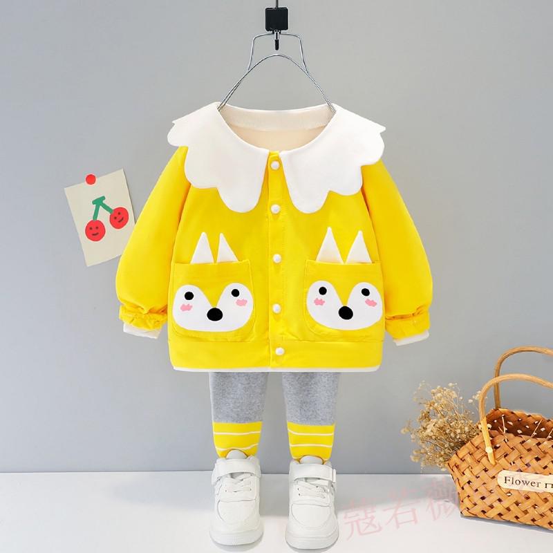 蔻若薇 小孩衣服 婴儿衣服可爱超萌洋气时髦一周岁1-3岁女宝宝2春秋季