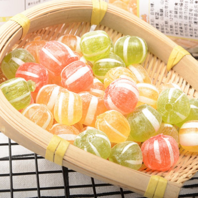 光腚糖老式水果糖500g/罐 东北光糖花糖球传统怀旧圆球形硬糖果儿时