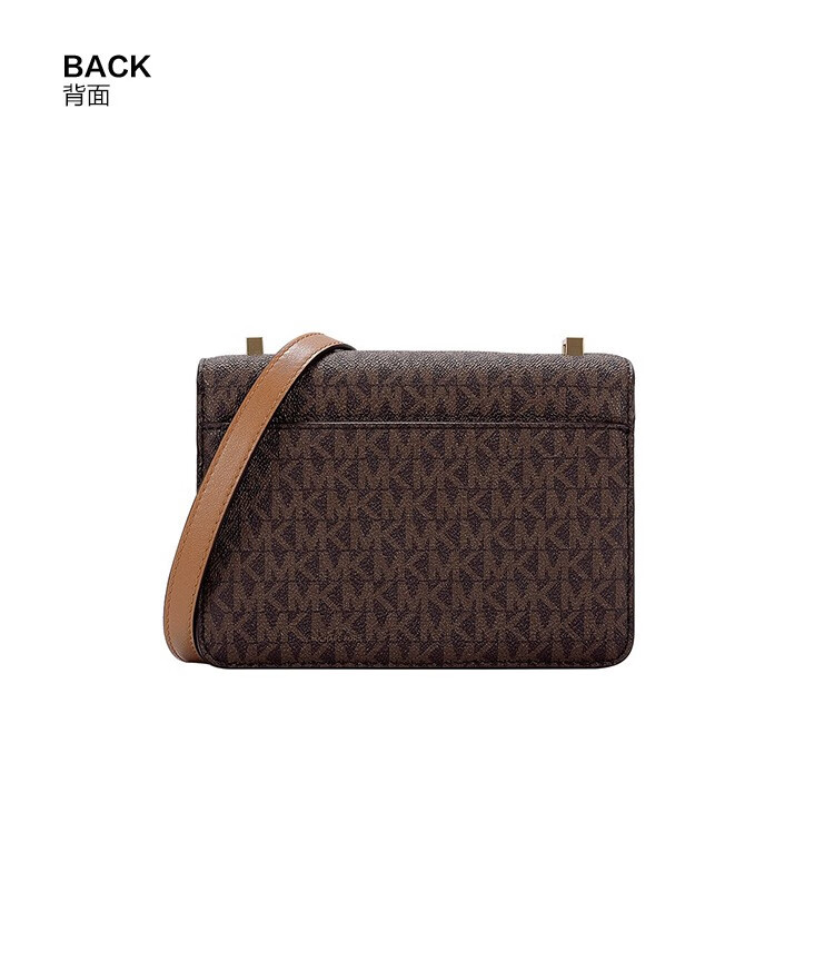 迈克·科尔斯(michael kors)mk 女包hendrix系列老花皮革斜挎包单肩包