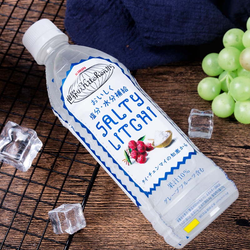 日本进口kirin麒麟冲绳海盐荔枝味复合果汁饮料500ml咸味 海盐荔枝味