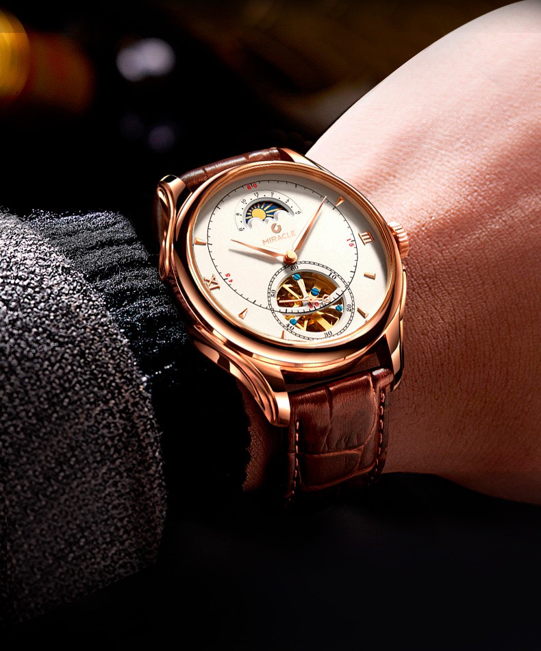 2021新款格尼品牌手表男机械表镂空全自动机械手表男名表夜光防水时尚