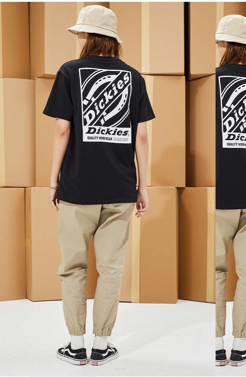 dickies短袖t恤男22夏迪凯斯官方侧身logo印花情侣t恤男纯棉休闲潮