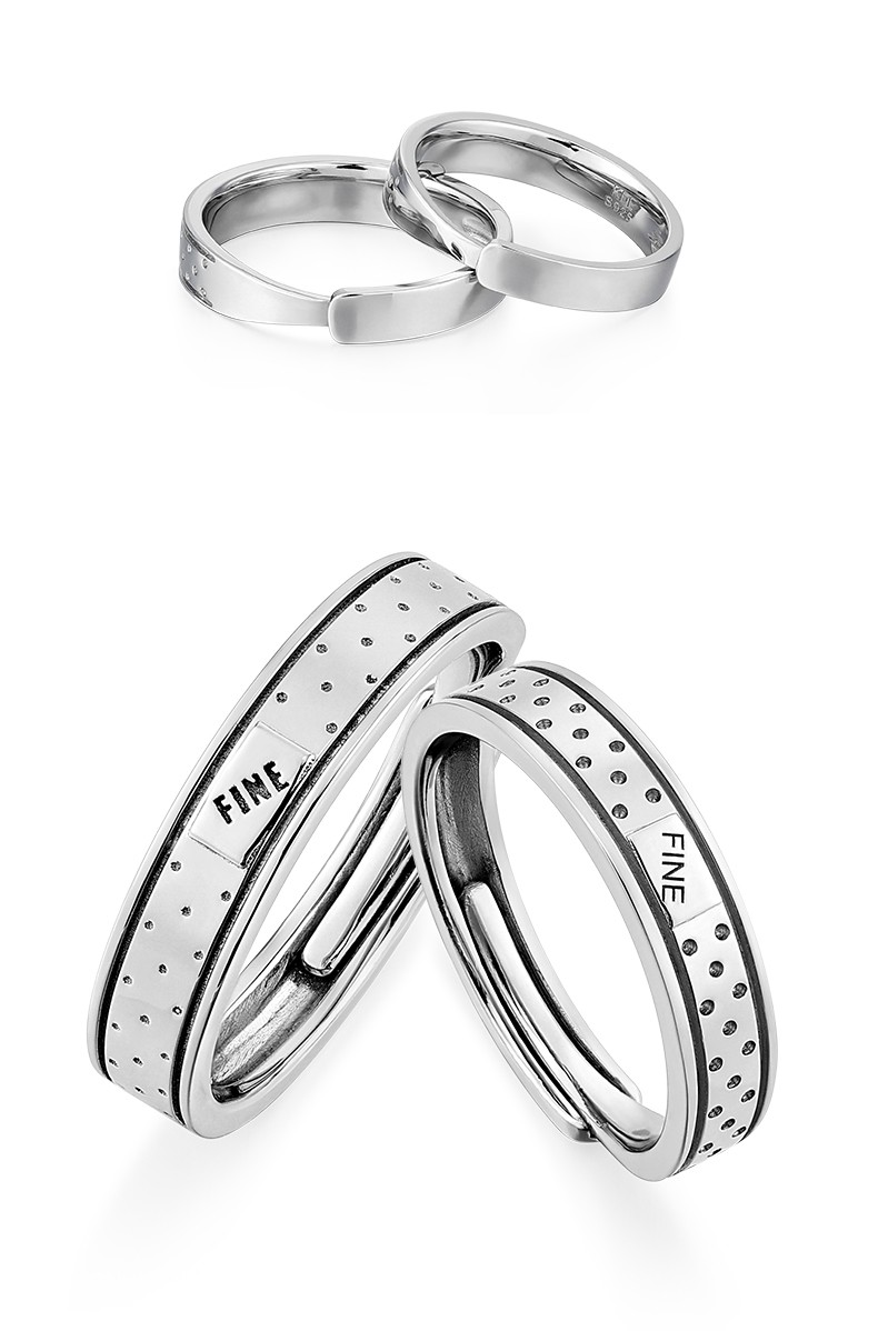 kader卡蒂罗情侣戒指一对男女戒子fine时尚首饰品求婚结婚老婆生日