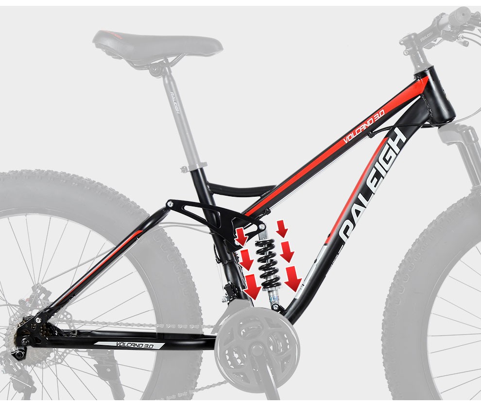 英国兰令raleigh雪地车软尾双减震碟刹男士大人成年人学