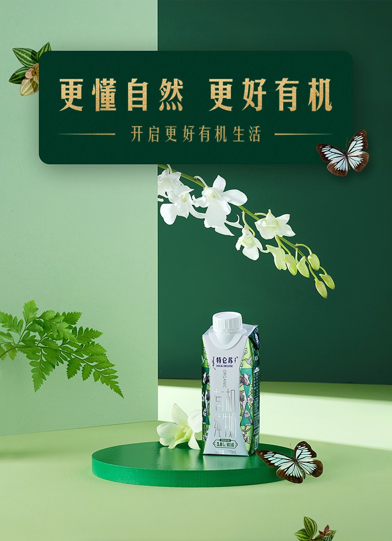 【9月产】蒙牛 特仑苏有机纯牛奶250ml*10瓶/12盒 学生成人营养早餐