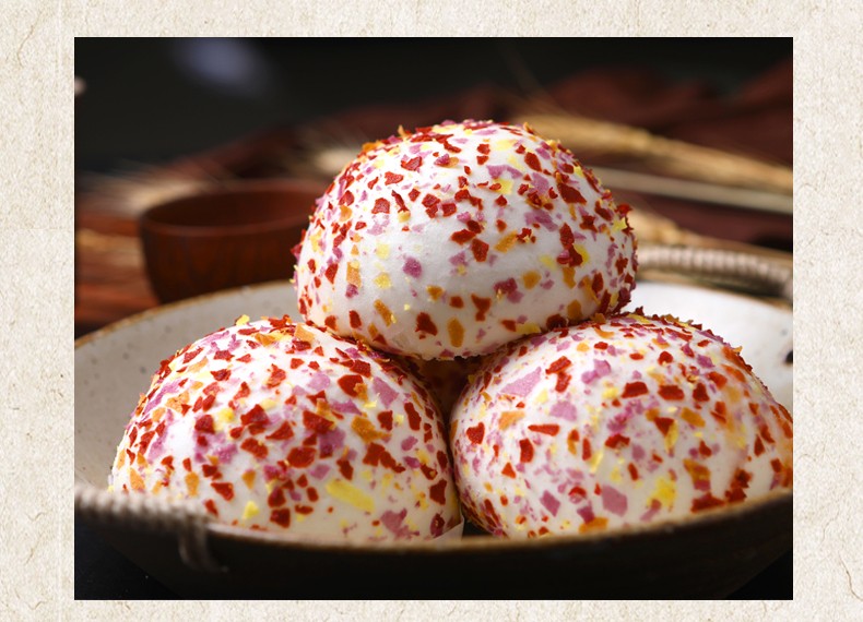 丁三记 七彩燕麦包广式 早茶点心早餐速食冷冻食品速冻半成品包点 1袋