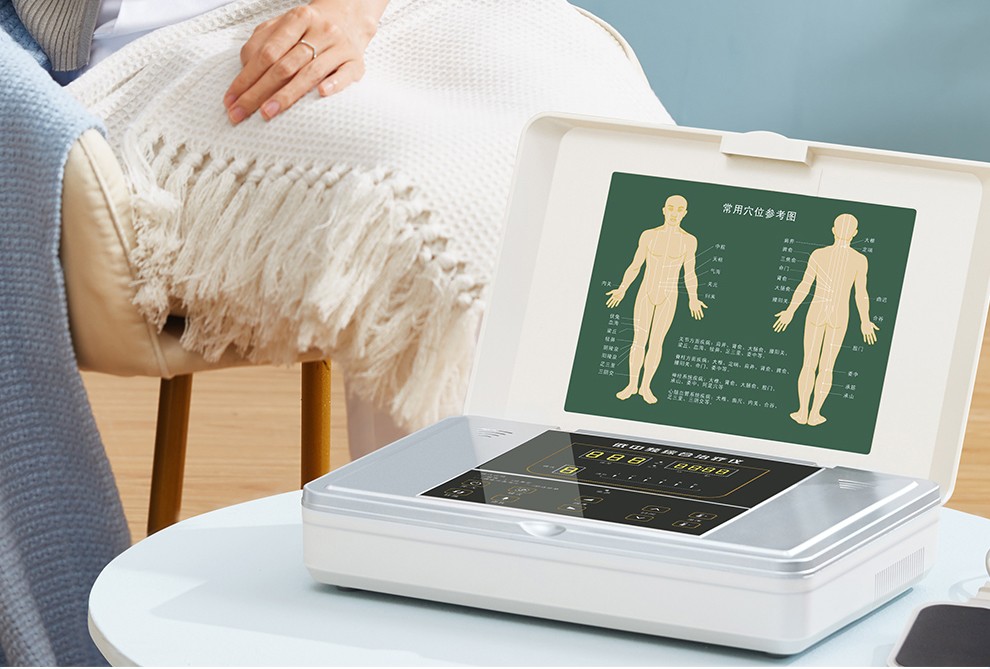 电疗针灸经络脉冲按摩仪低频理疗机器精装款带电热护腰苗王药贴额温枪