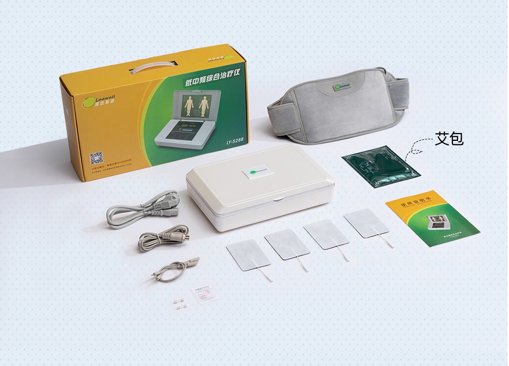 电疗针灸经络脉冲按摩仪低频理疗机器精装款带电热护腰苗王药贴额温枪