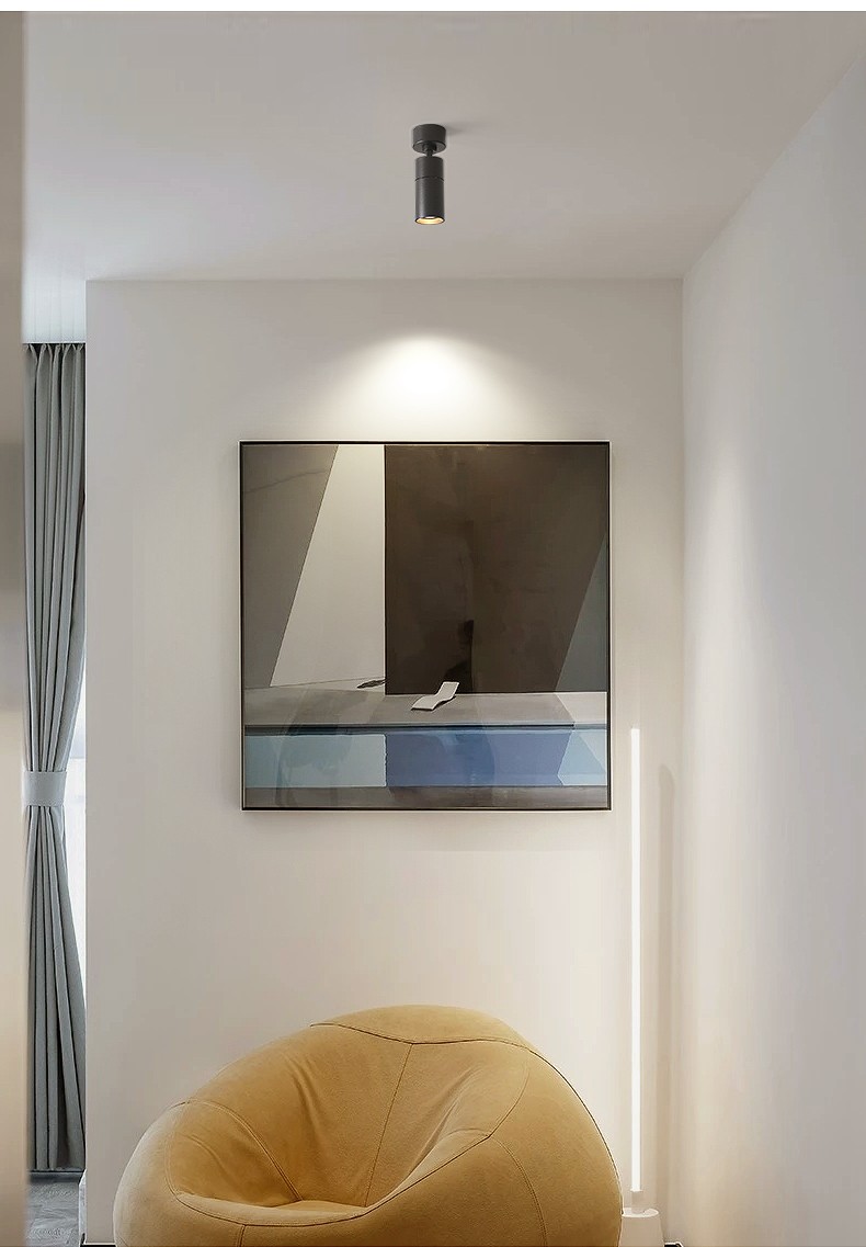 led明装吸顶射灯照画挂画公司logo背景墙面玄关可调节角度服装店商用