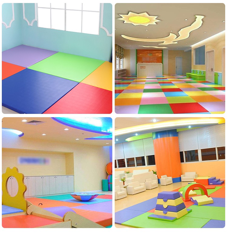 婴儿宝宝爬行垫幼儿园儿童拼接防摔软垫墙包游乐场体操垫pu软垫亲子