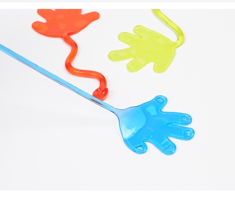 神孩子粘粘手玩具粘粘手掌蜘蛛人弹性伸缩粘粘手玩具粘性手掌爬墙黏黏