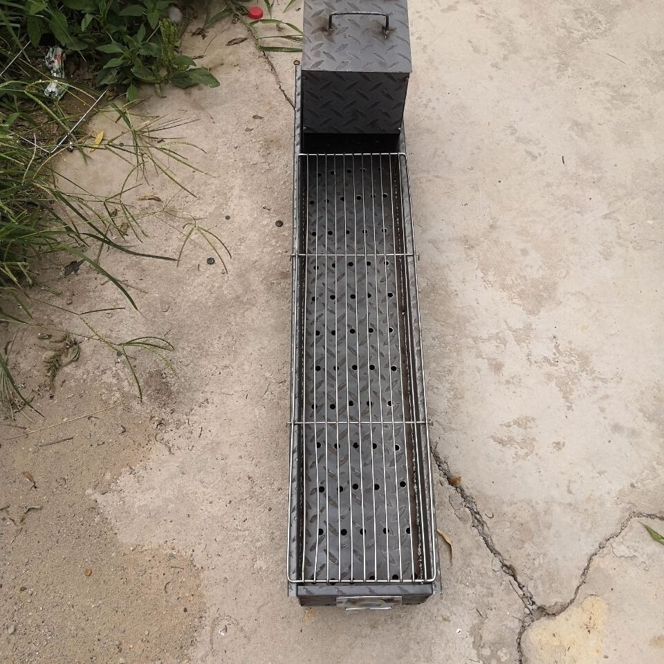 火中飞 加厚烧烤炉老式商用烧烤架子家用户外花纹板木炭烤炉摆摊定做