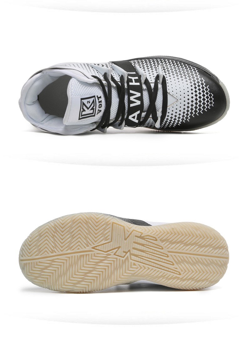 沃特篮球鞋k2男鸳鸯新款低帮减震男鞋透气耐磨运动鞋 白色 41