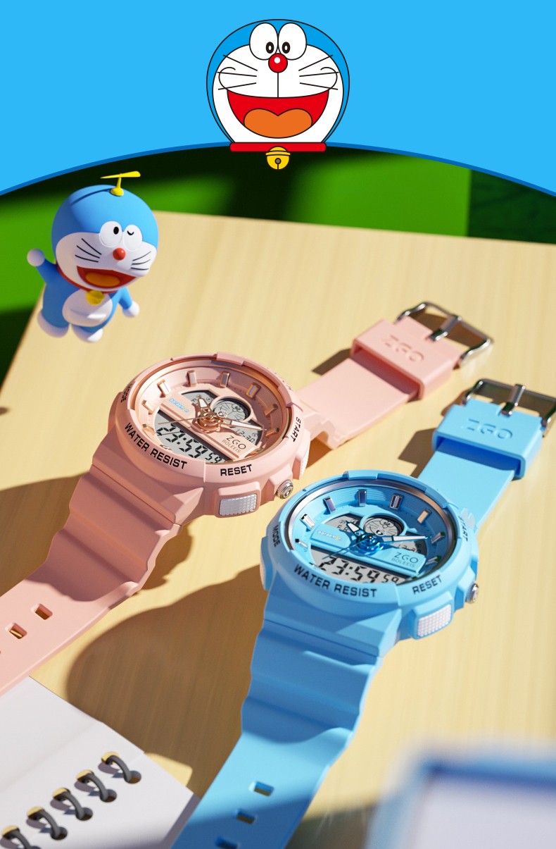 正港zgo哆啦a梦系列手表女学生初中高中生ins校园风卡通叮当猫防水