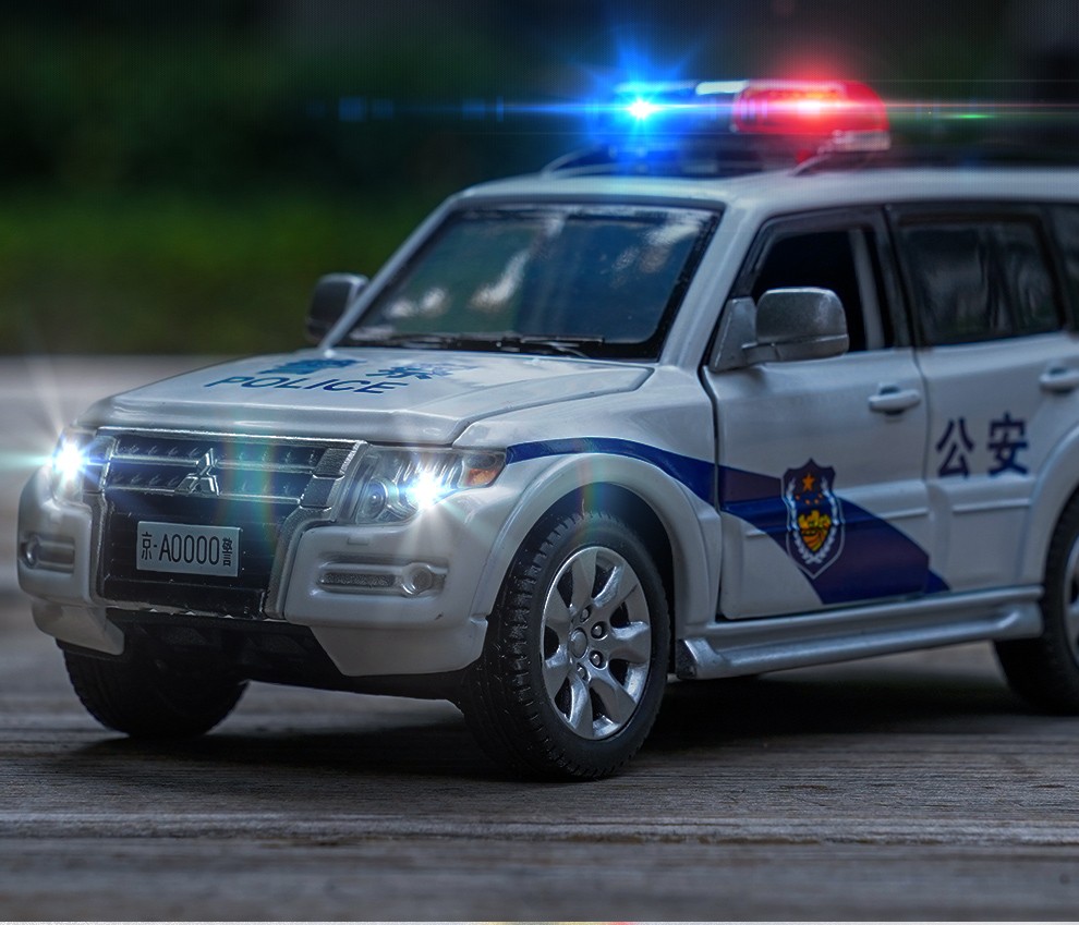 jkm 1/32三菱帕杰罗越野车汽车模型仿真合金小汽车玩具 三菱帕杰罗