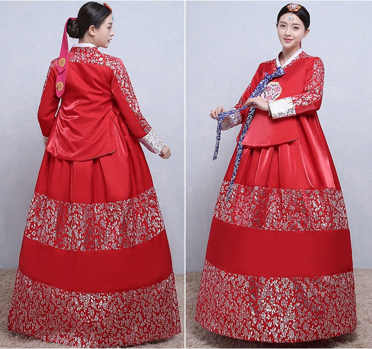 韩服韩国传统女士宫廷皇后韩服朝鲜民族服装婚礼礼服表演出舞台服女士