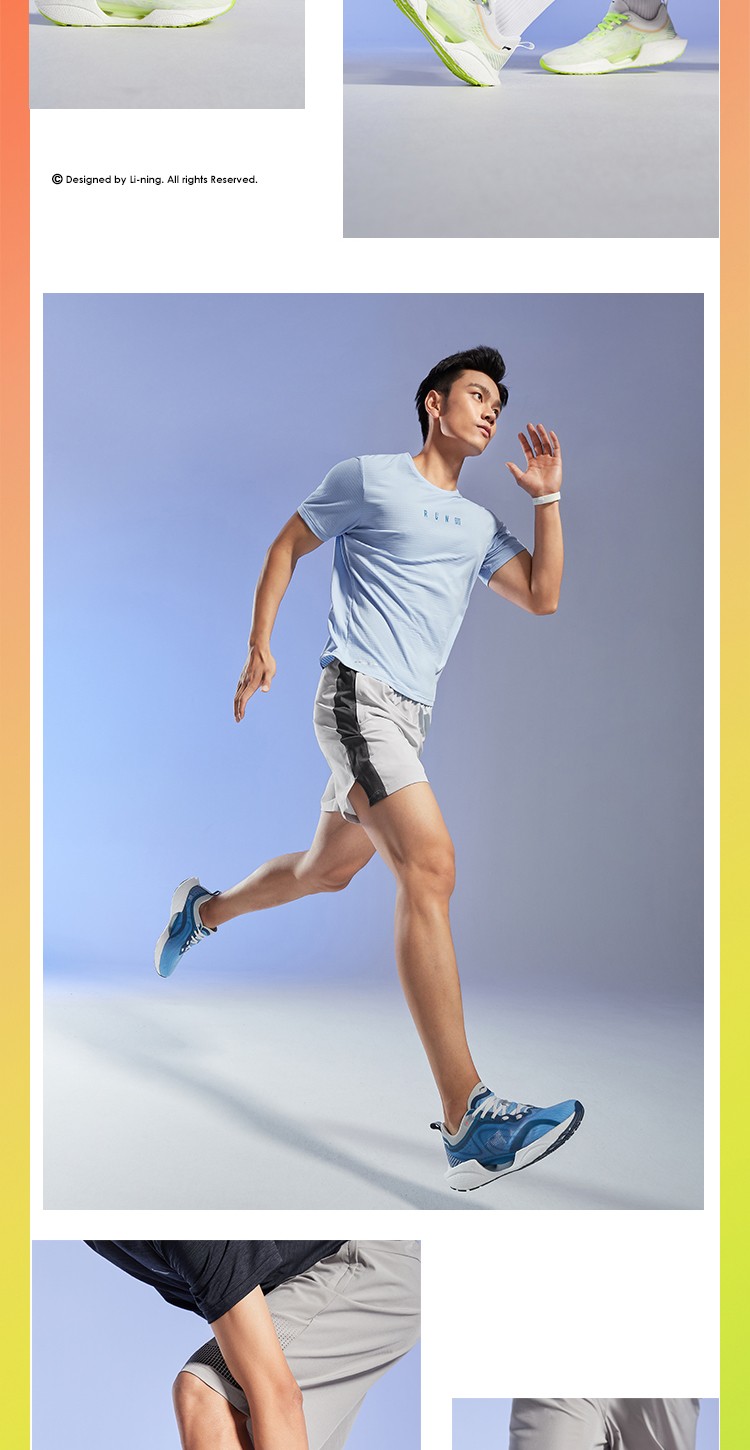 李宁beng超轻18男鞋跑步鞋2021新品男子李宁科技反光回弹竞速运动鞋